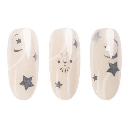 Stříbrné samolepky na nehty 05: Astro Silver – astro nehty