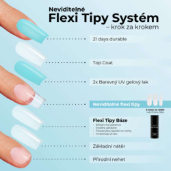 Flexibiln&iacute; nehtov&eacute; &scaron;pičky na prodloužen&iacute; nehtů Invisible Flexi Tips 01 Clear Oval &ndash;  nov&yacute; pohled na tipy|10812