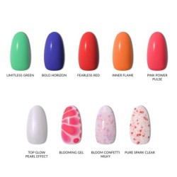 Červený UV gel lak Fearless Red – neonová barva Červený UV gel lak Fearless Red – neonová barva