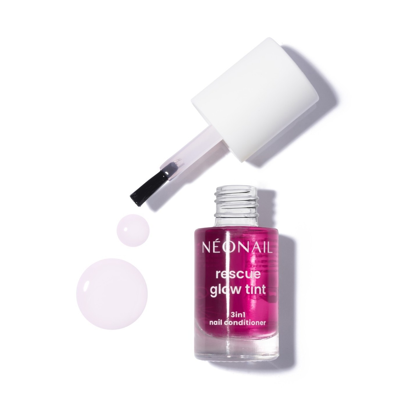 Regeneračn&iacute; k&uacute;ra na nehty Rescue Glow Tint Glazed Raspberry &ndash; pečuj&iacute;c&iacute; s&iacute;la barvy