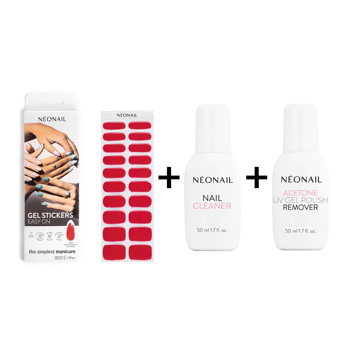 Express Mani Set – hybridní samolepky na nehty + Aceton a Nail Cleaner Express Mani Set – hybridní samolepky na nehty + Aceton a Nail Cleaner