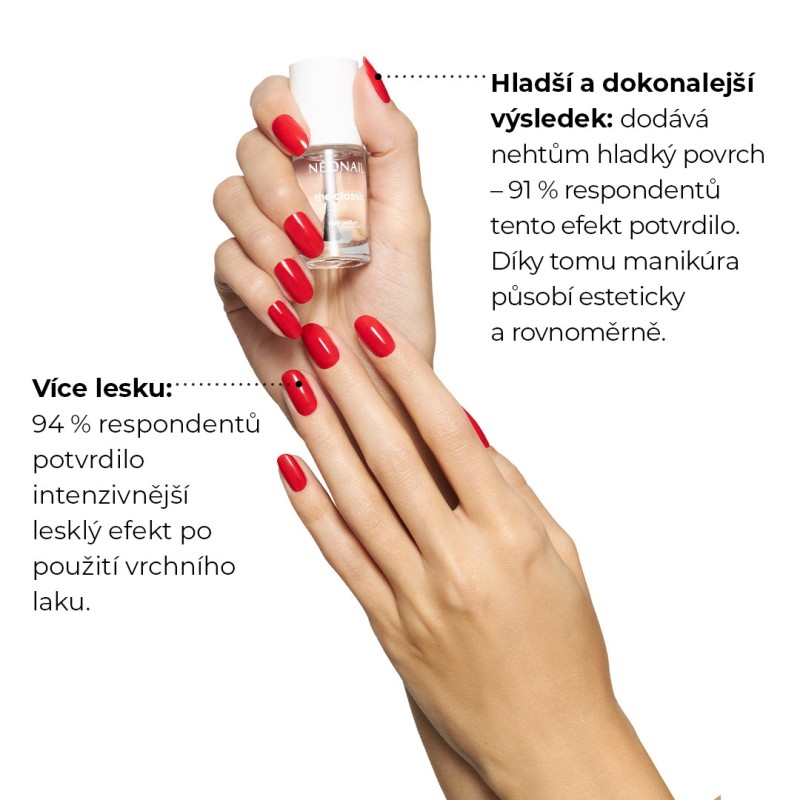 Transparentní top Long Lasting Top – gelový finiš klasického laku Transparentní top Long Lasting Top – gelový finiš klasického laku