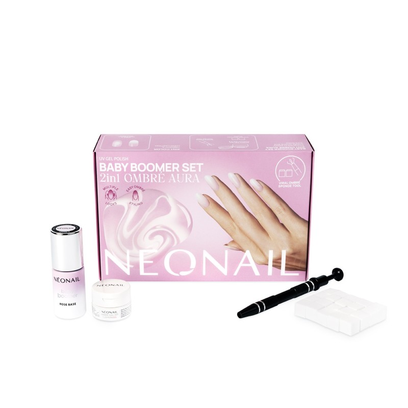 Sada pro zdobení nehtů: Baby Boomer 2v1 Ombré Aura | NEONAIL Sada pro zdobení nehtů: Baby Boomer 2v1 Ombré Aura | NEONAIL