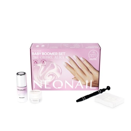 Sada pro zdobení nehtů: Baby Boomer 2v1 Ombré Aura | NEONAIL