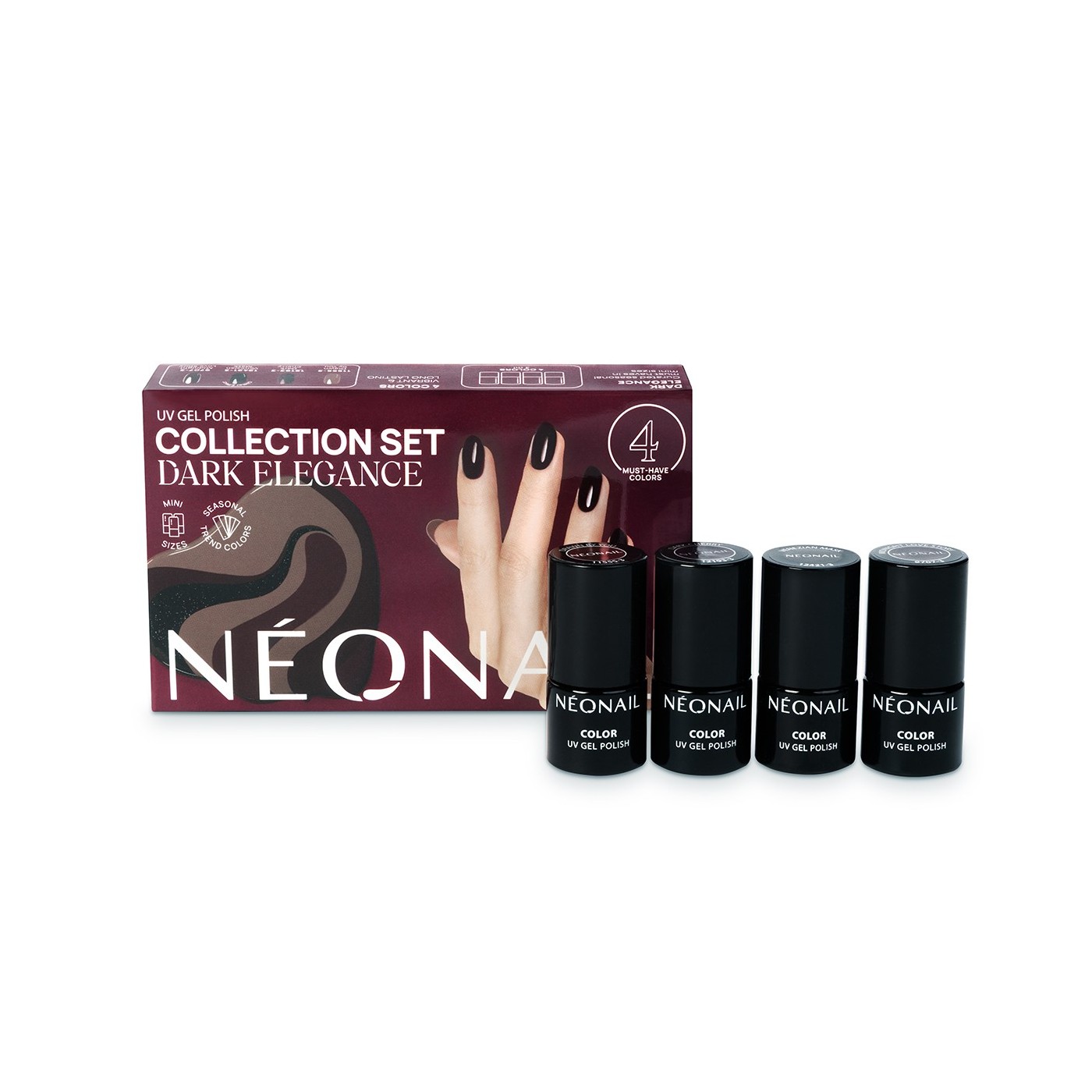 Sada 4 gel laků Dark Elegance | NEONAIL Sada 4 gel laků Dark Elegance | NEONAIL