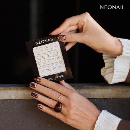 Zlat&eacute; n&aacute;lepky na nehty 3D Nail Stickers Gold Abstract &ndash; z&aacute;van quiet luxury | NEONAIL