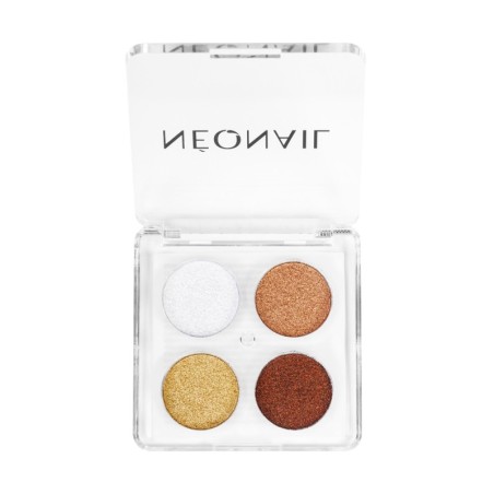 Paleta lisovan&yacute;ch pr&aacute;&scaron;ků (4 barvy) &ndash; metalick&yacute; nebo chrome efekt | NEONAIL