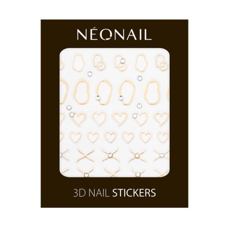 Zlaté nálepky na nehty 3D Nail Stickers Gold Abstract – závan quiet luxury | NEONAIL