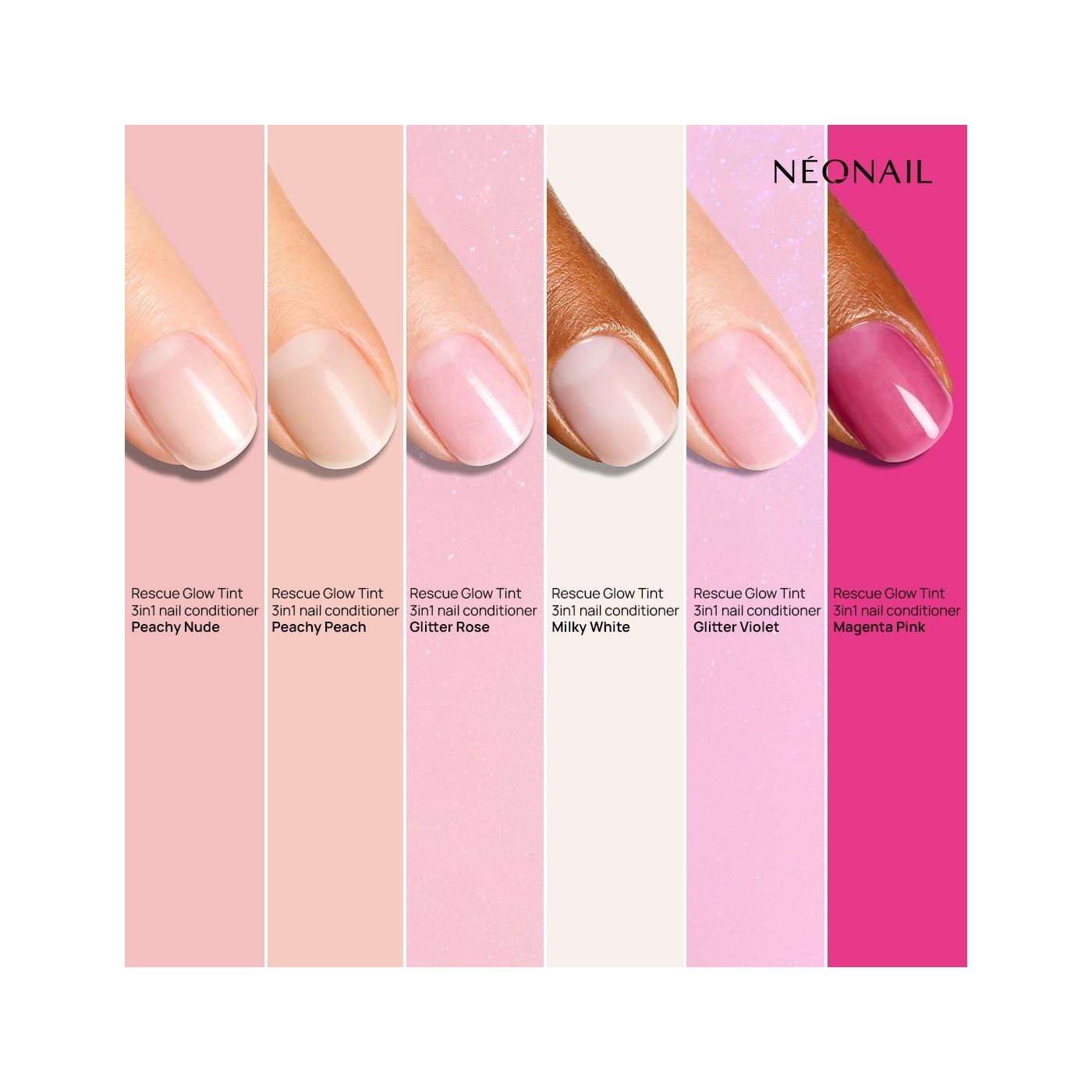 Rescue Glow Tint 3‑in‑1 Nail Conditioner Glitter Rose – třpytivý efekt Rescue Glow Tint 3‑in‑1 Nail Conditioner Glitter Rose – třpytivý efekt