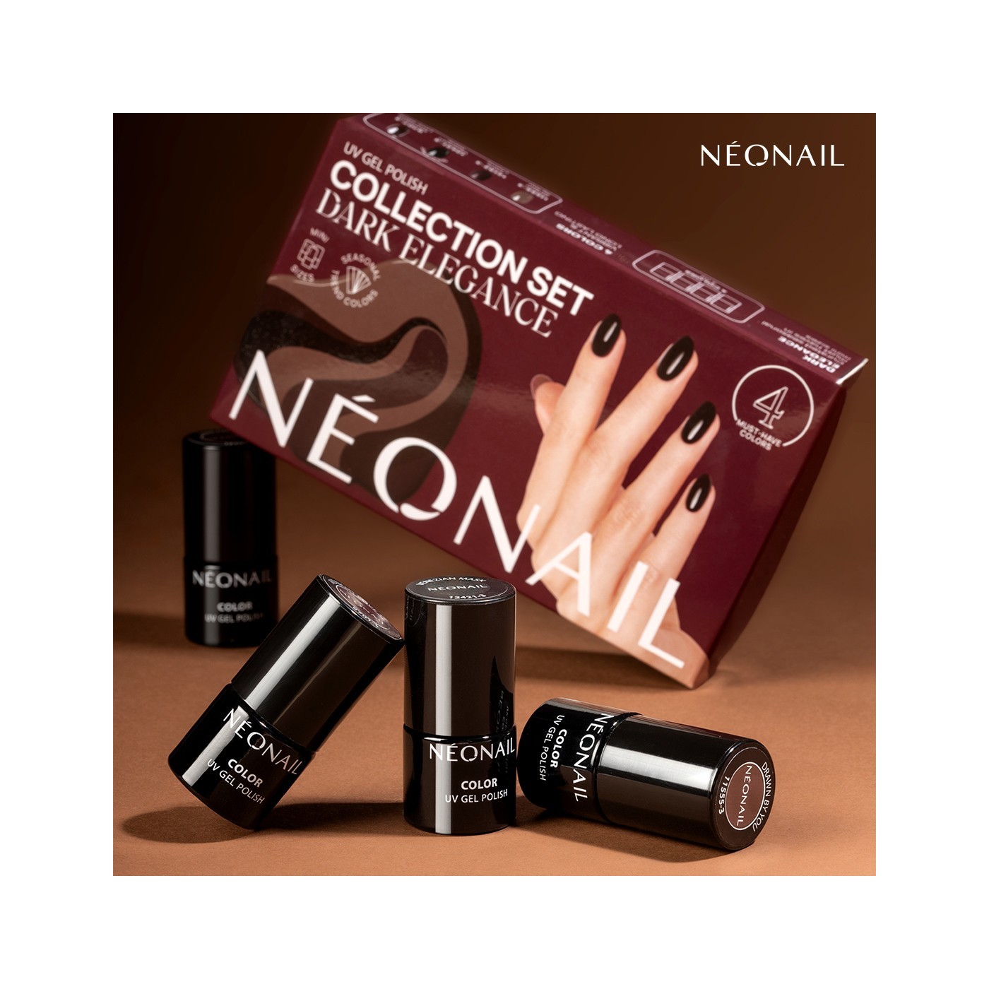 Sada 4 gel laků Dark Elegance | NEONAIL Sada 4 gel laků Dark Elegance | NEONAIL