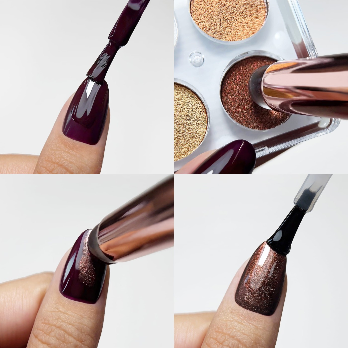 Paleta lisovaných prášků (4 barvy) – metalický nebo chrome efekt | NEONAIL Paleta lisovaných prášků (4 barvy) – metalický nebo chrome efekt | NEONAIL