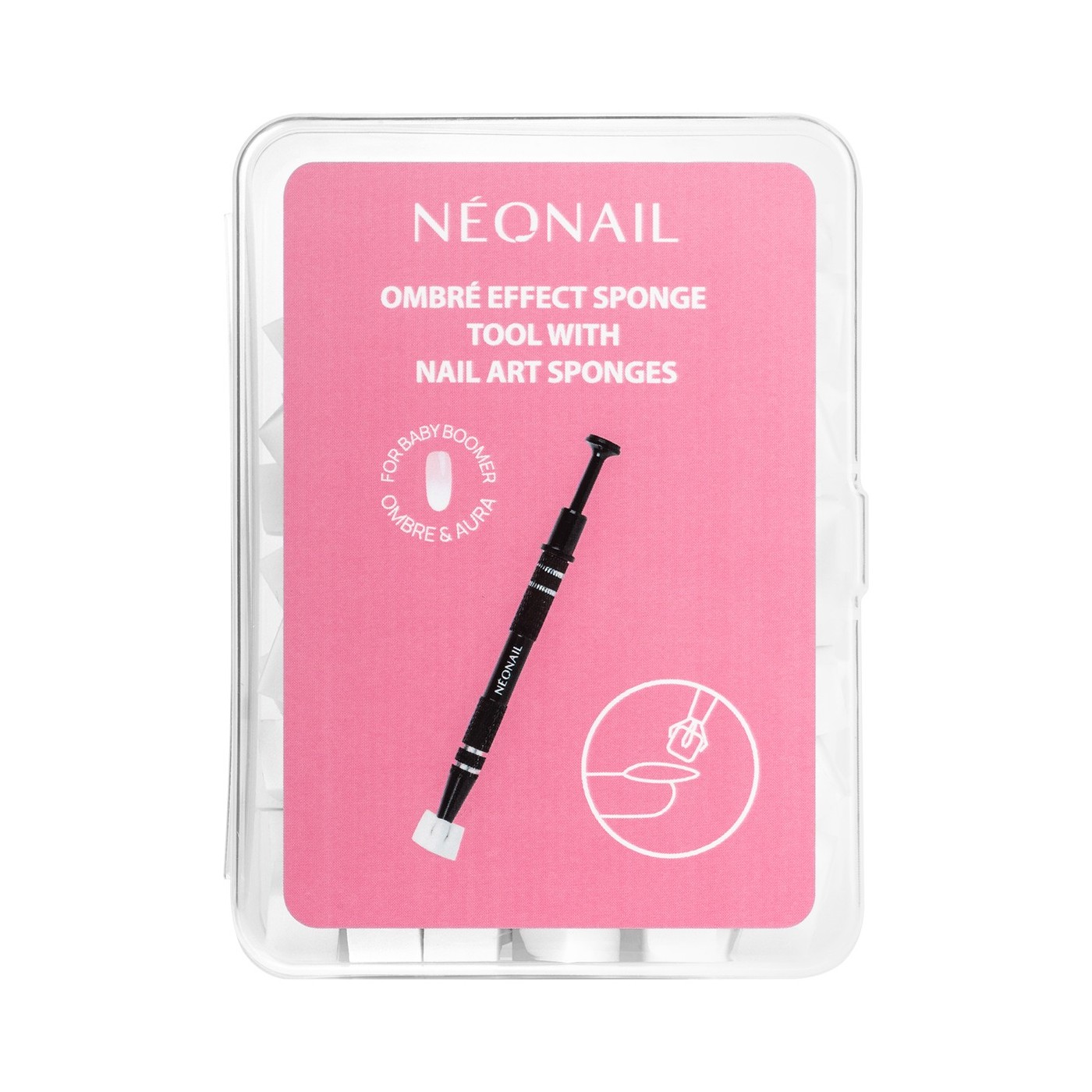 Sada s drž&aacute;kem na houbičky + 100 houbiček | NEONAIL