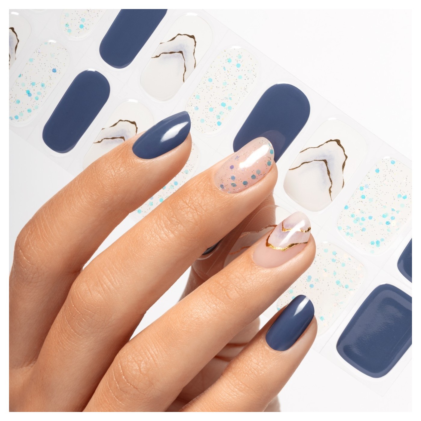 Gel laky v n&aacute;lepce GEL STICKERS EASY ON M10 | NEONAIL