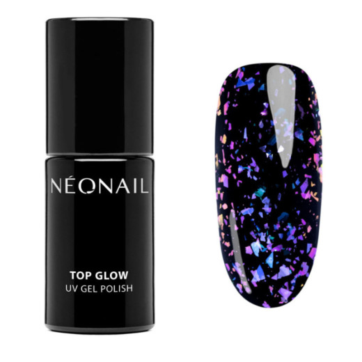 Gelový top Top Glow Violet Aurora Flakes 7,2 ml