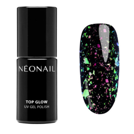 Gelový top Top Glow Lime Aurora Flakes 7,2 ml